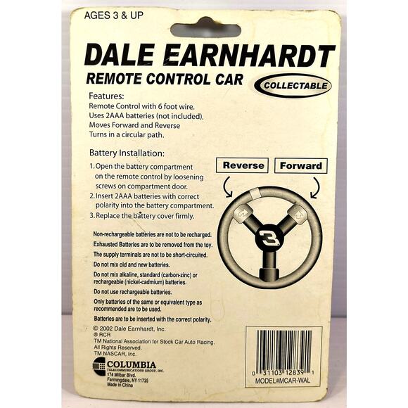 Columbia Collectable DALE EARNHARDT REMOTE CONTROL CAR, New, See Pics/Descr. - Picture 4 of 5